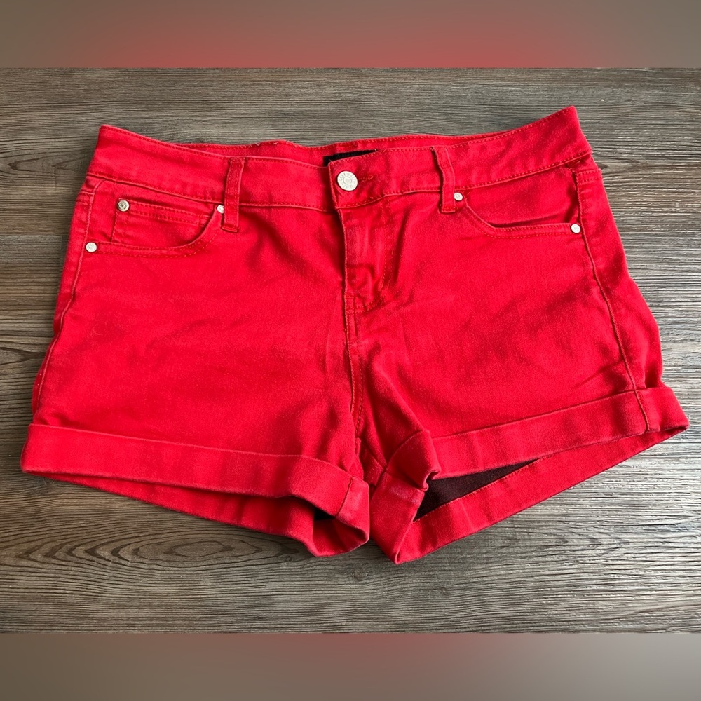 Celebrity Pink Red Denim Shorts
